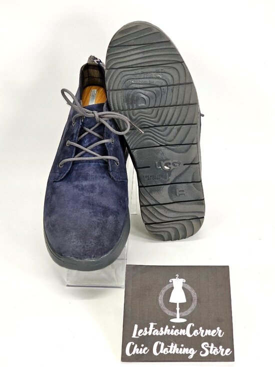 UGG Men\'s Blue Suede Canoe Chukka Treadlite Shoes Ankle Boots Sz 6 Wo\'s 7.5 1744 main image 15